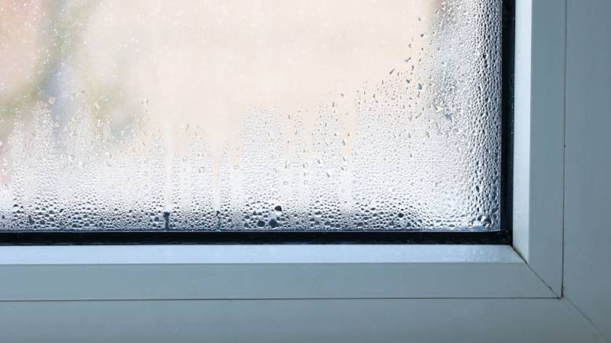 Condensatievocht op raam.